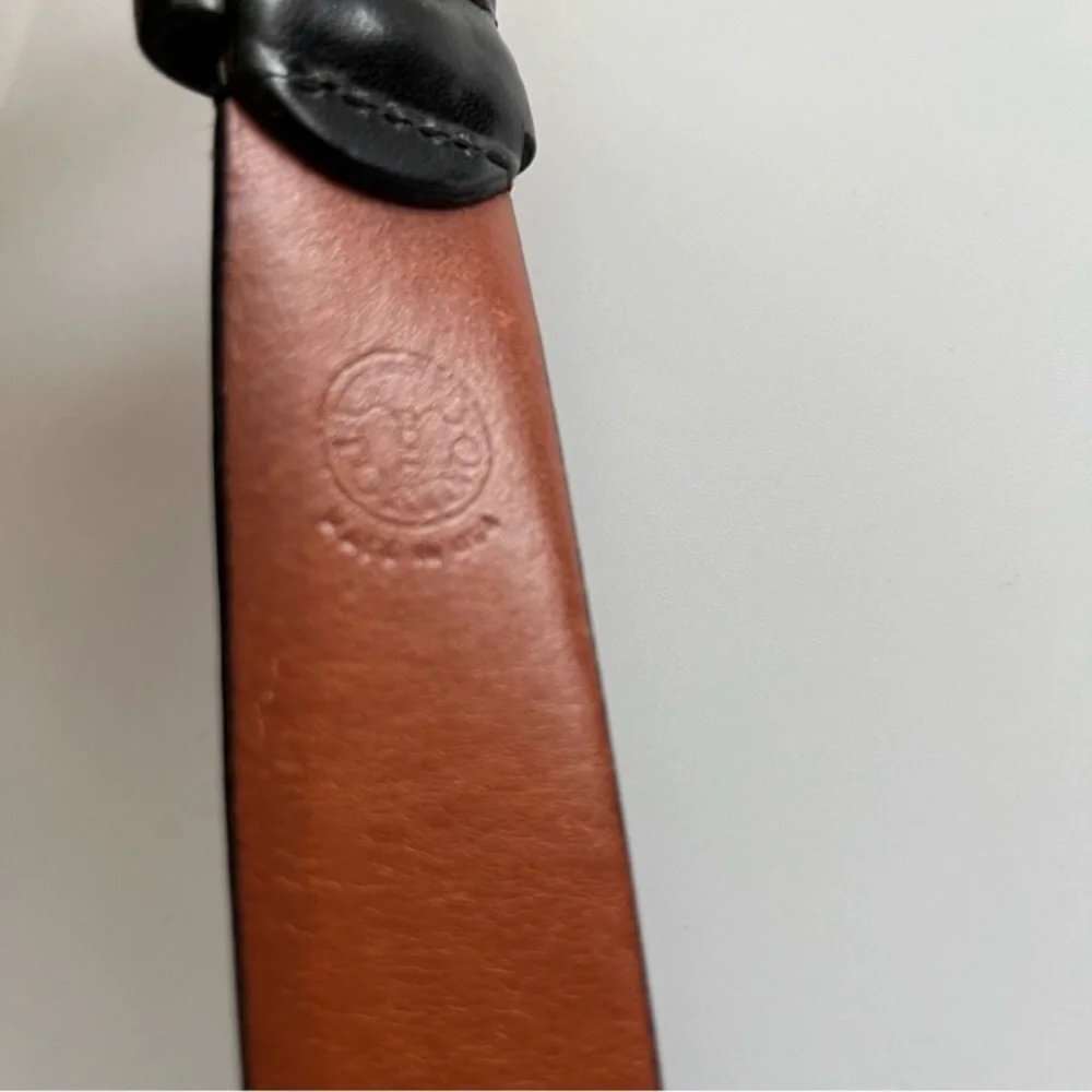 ANILINE KIPSKIN SHOULDER MENS LEATHER BLACK DRESSY BELT 36